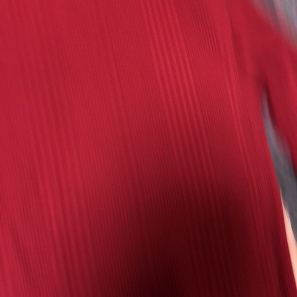 NWOT Free assembly, burgundy ribbed shirt with long sleeves - Picture 2 of 2